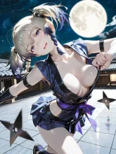 月夜のくノ一·屋根を駆ける忍び の投稿作品