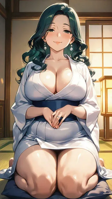 行燈の明かりに照らされて