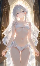 ウェディングビキニで入場する女子たち　4枚 — 黒蜜きなこ💖黒蜜豆さんのAIイラスト