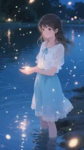 S　手のひらの光に、微笑む夜
