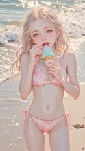 溶ける前に食べないと — はるるさんのAIイラスト