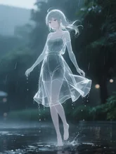 雨の中の透明人間