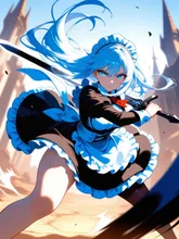 戦うメイド1 — れうさんのAIイラスト