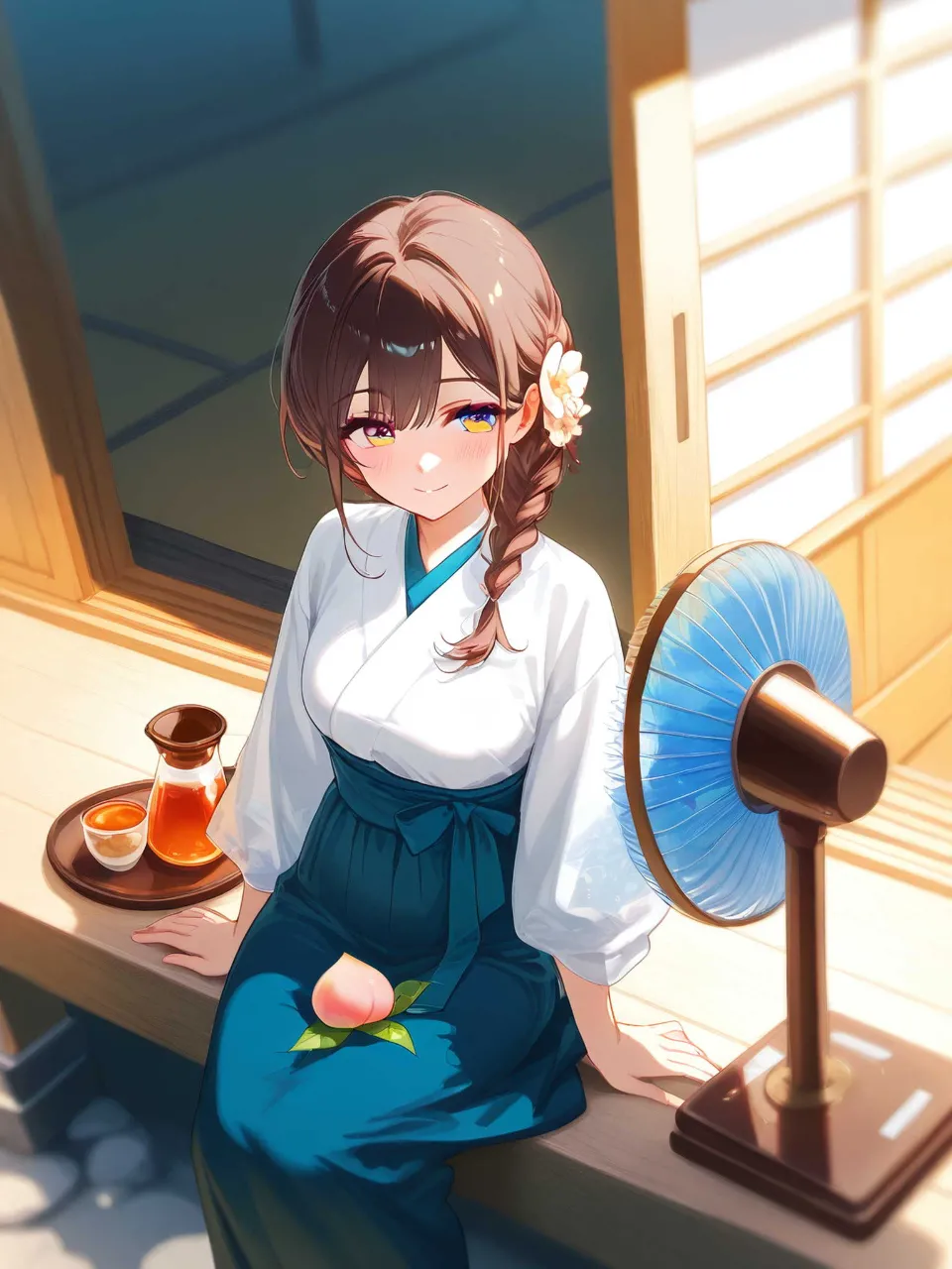 残暑の中で