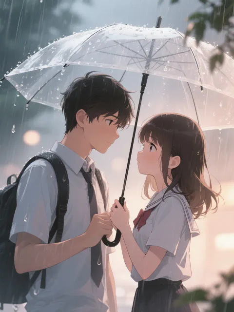 彼と相合い傘