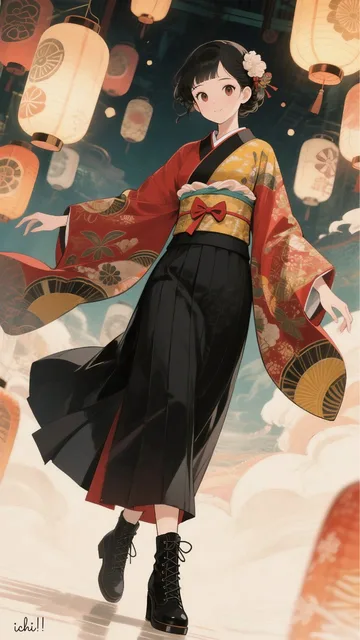 大正ロマンな着物乙女