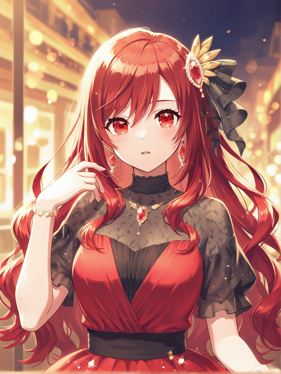 ルビー色の女性