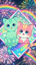 グリーンの子猫