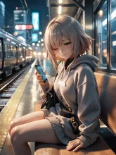 終電待ち。