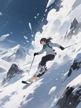 雪崩？逃げなきゃヾ(ﾟдﾟ;)/≡💨