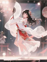 桜吹雪舞い散る、神楽の舞♪