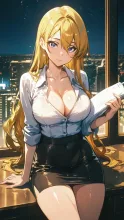 残業明けのOL·深夜オフィスの色気 の投稿作品