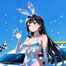銀翼のレースクイーン — Rabbit_FootさんのAIイラスト