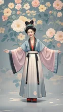 中国の服の少女