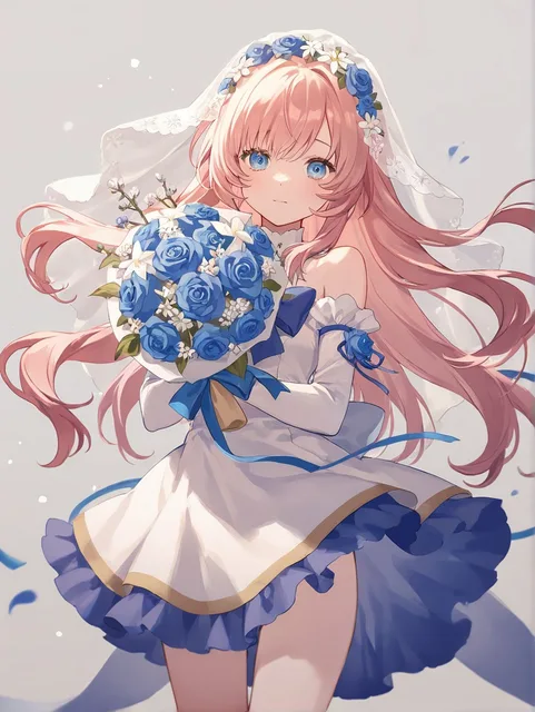 ウエディングドレスをまとった