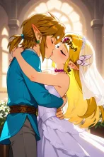 リンクとゼルダの結婚式 — 少女ｱﾗﾋﾞｱﾝ･ﾅｲﾄ愛好会さんのAIイラスト