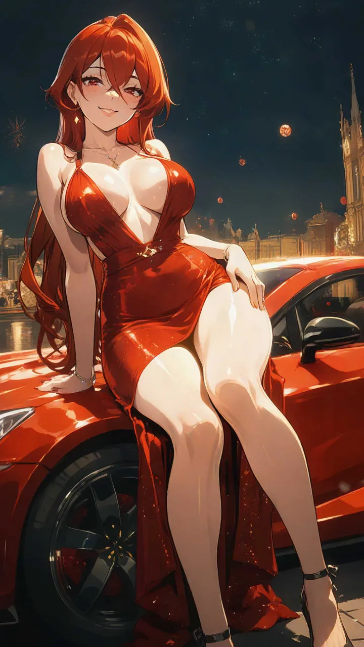 スーパーカーと美女 — もっさんさんのAIイラスト
