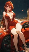 スーパーカーと美女 — もっさんさんのAIイラスト