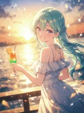 メロンと夏の女性·みずみずしい夏 の投稿作品