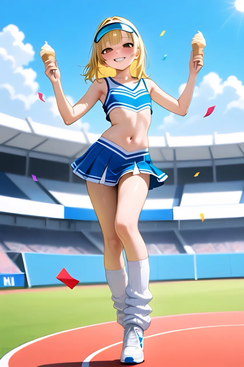 ソフトクリームとジャンピング・チアガール！…黄