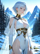 雪原にひとり立つ