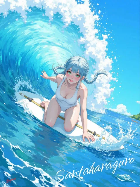 透き通るイラスト - 画像生成チャレンジ / はらぐろサンタ