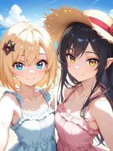 麦わらと潮風·夏の海辺で の投稿作品