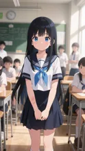 黒髪娘💕テストの返却でドキドキ💕