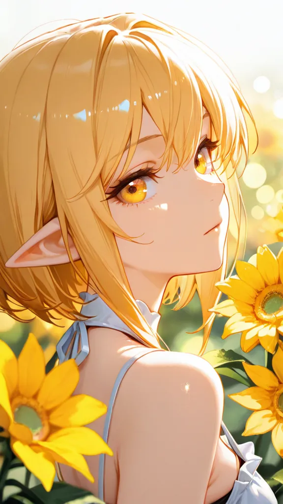 きらめく向日葵畑・妖精