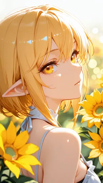 きらめく向日葵畑・妖精