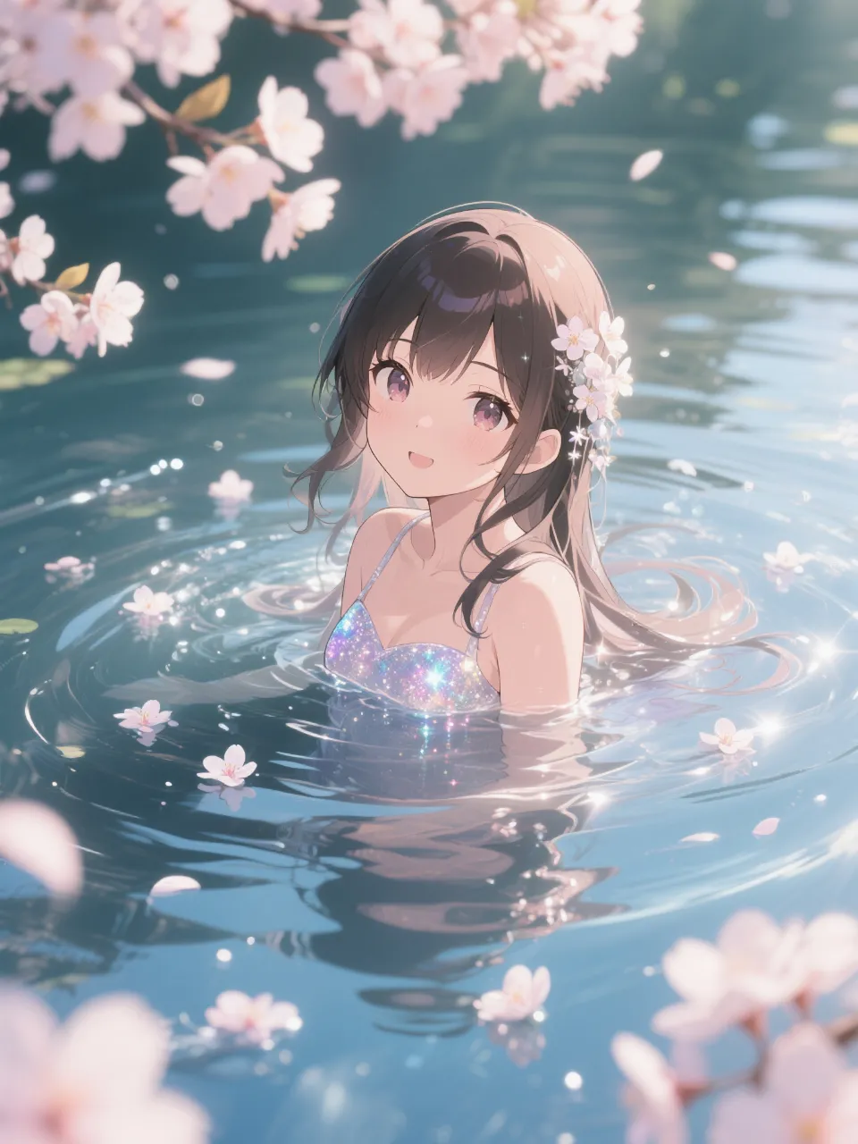 水面に浮かぶ春