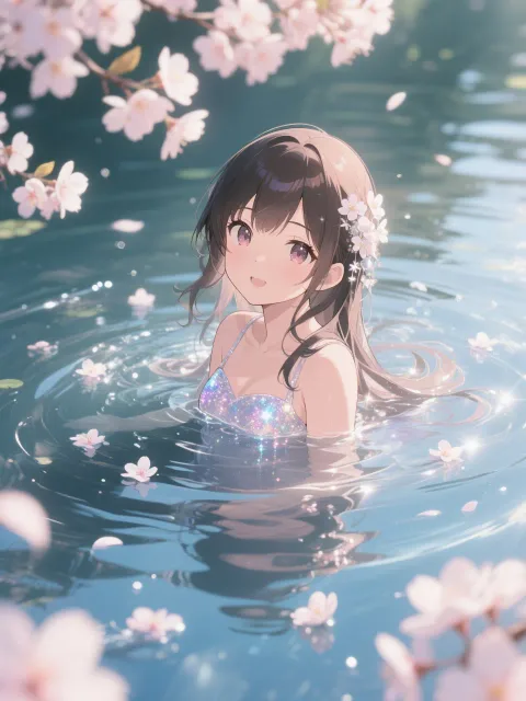 水面に浮かぶ春