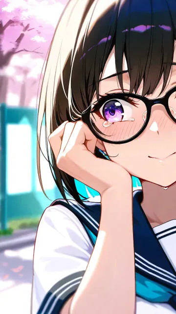 眼鏡が顔に吸われるな…