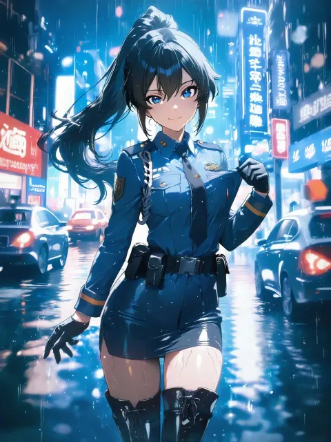👮♀️💙🖤❤️
