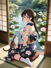 「穂蔵 灯子(ほのぐら とうこ)」の蓮池 🏆 — 蓮池イラストのAIイラスト|SUPPART