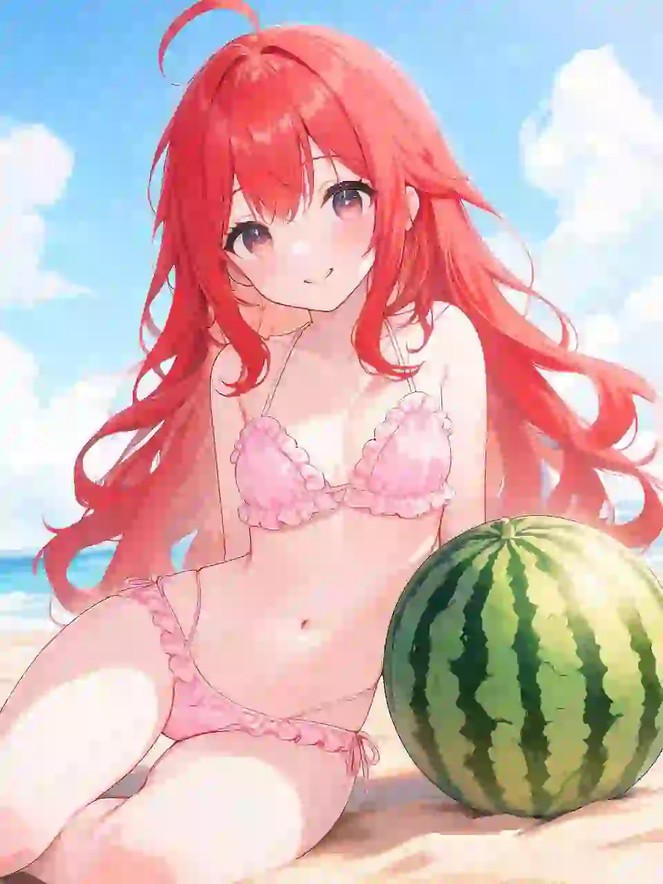 ビーチとわたしとスイカ🍉