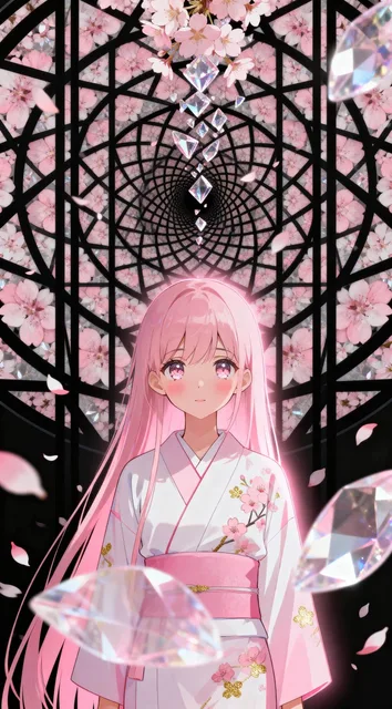 万華鏡×桜舞う