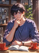 コーヒーと本さえあれば — はるさんのAIイラスト