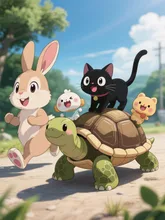 画像生成チャレンジ·ウサギと亀 の投稿作品