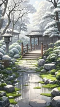 四季折々の日本庭園 — 小鳥遊優斗さんのAIイラスト