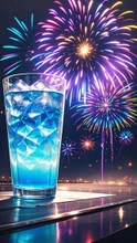 空を閉じ込めたグラス — 茶畑まつりさんのAIイラスト