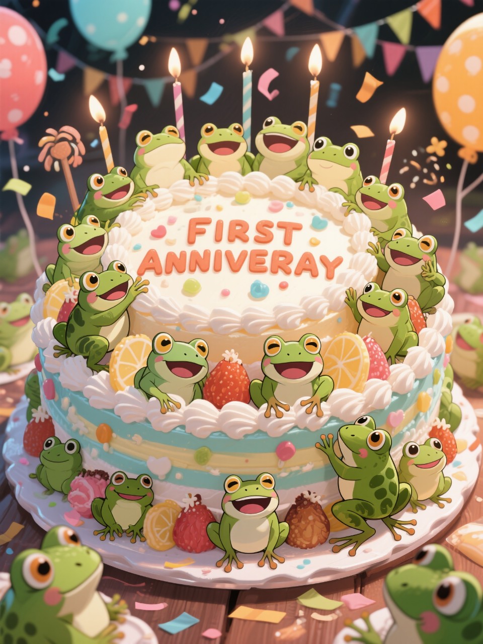 はじめてのお誕生日🎉 — ４４３さんのAIイラスト
