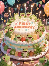 はじめてのお誕生日🎉 — ４４３さんのAIイラスト