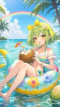 ハワイの空と海