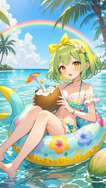 ハワイの空と海