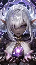 Sticky Dark Elf Magician — エルフのAIイラスト|SUPPART