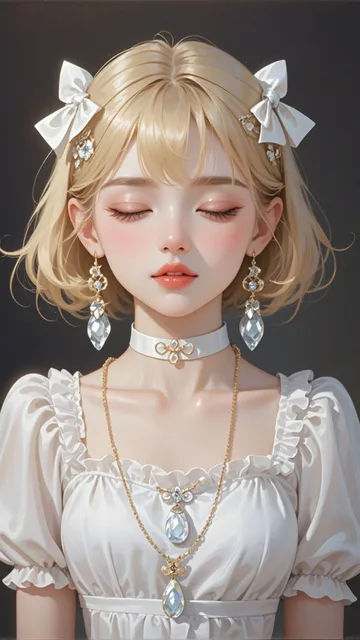 1girl、solo、Impasto、jewelry