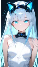 ノースリーブニットのメカ子さん