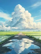 夏雲リフレクション — ひーたろーさんのAIイラスト