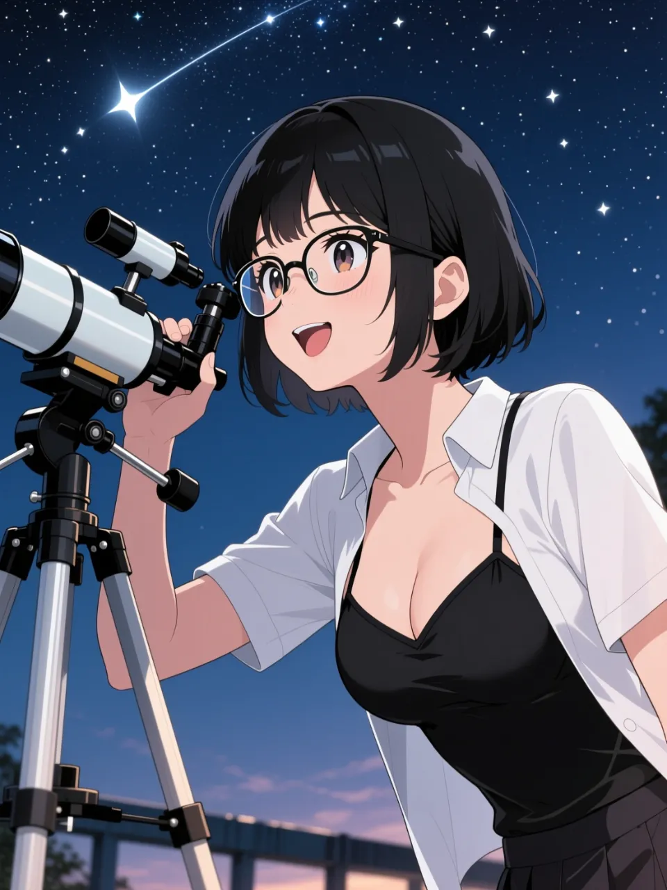今夜は良く見えるネ — hiro106483さんのAIイラスト